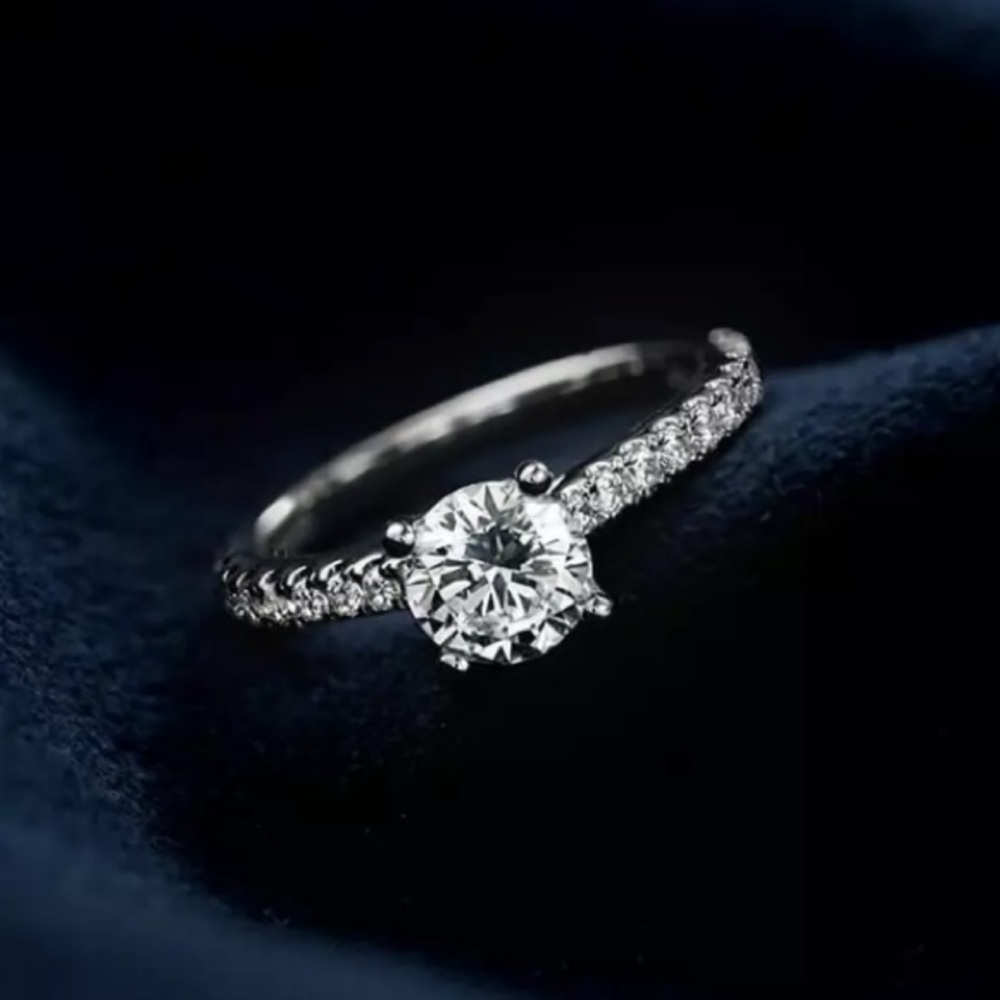 Sterling silver engagement ring